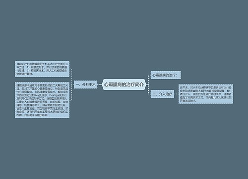 心瓣膜病的治疗简介