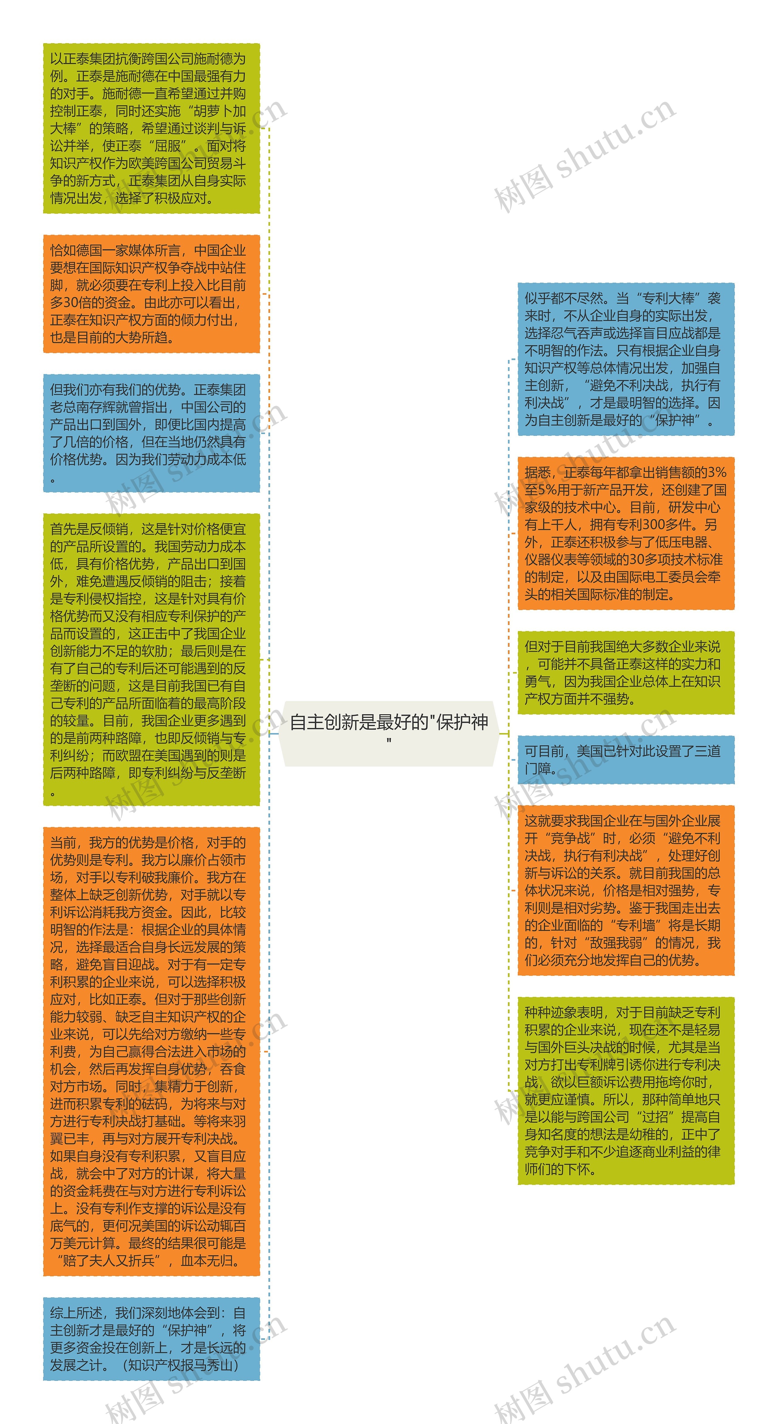 自主创新是最好的"保护神"思维导图