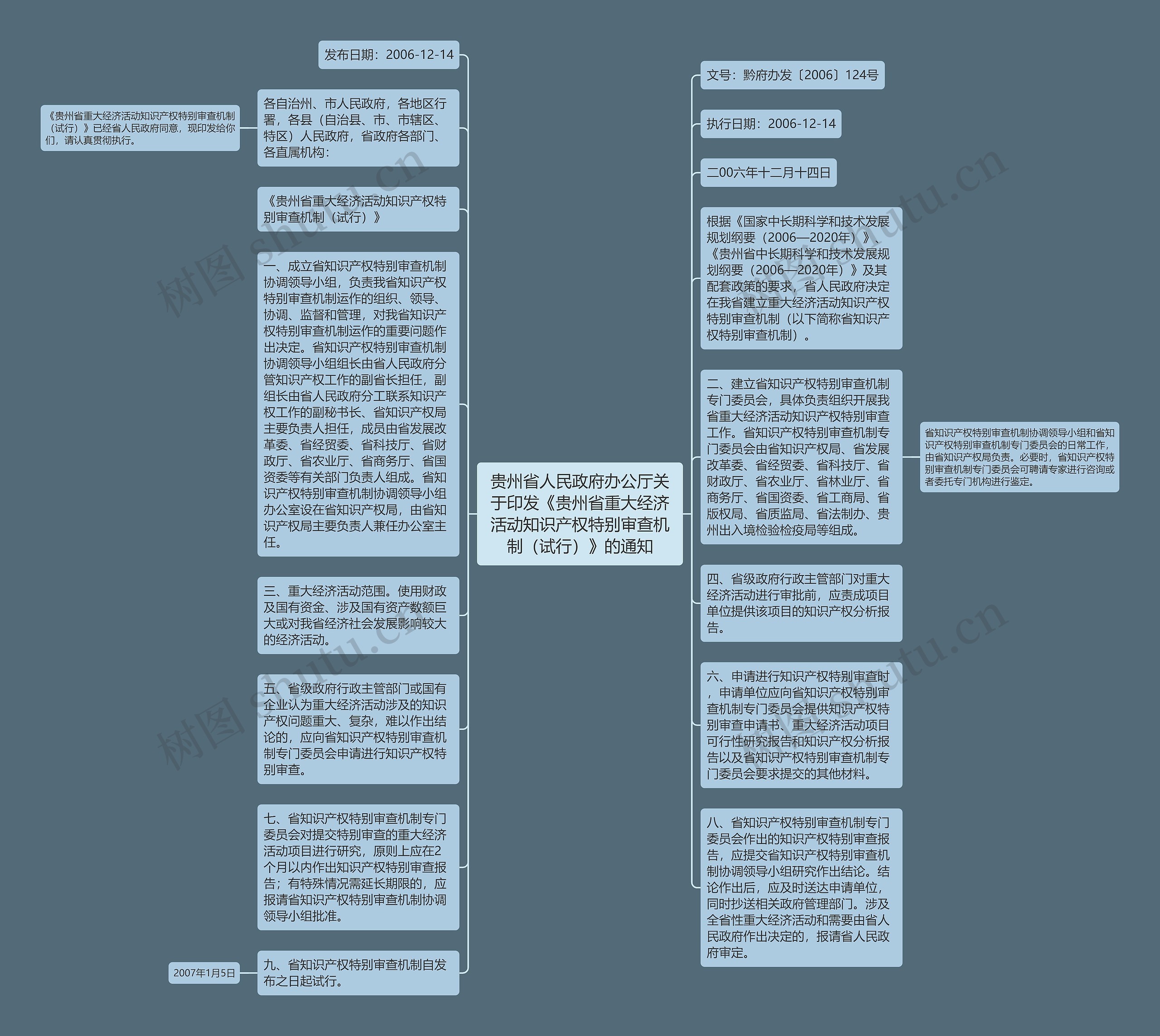 贵州省人民政府办公厅关于印发《贵州省重大经济活动知识产权特别审查机制（试行）》的通知