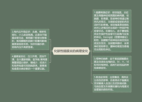 化脓性脑膜炎的病理变化