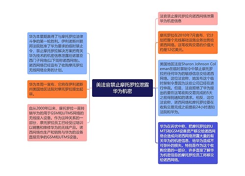 美法官禁止摩托罗拉泄露华为机密