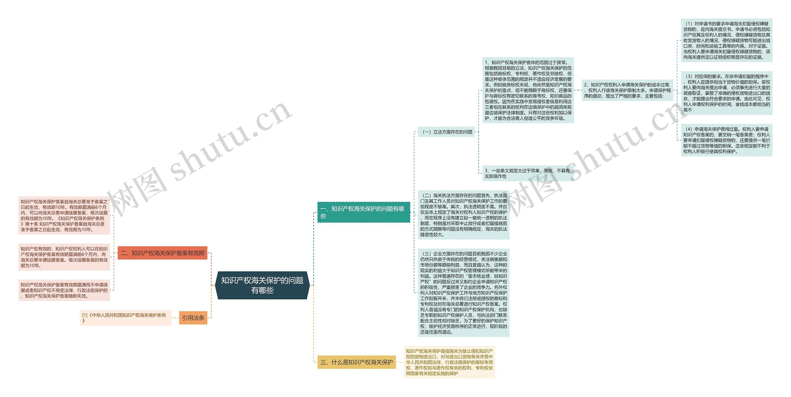 知识产权海关保护的问题有哪些思维导图