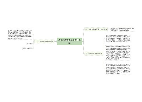 企业名称变更函上盖什么章