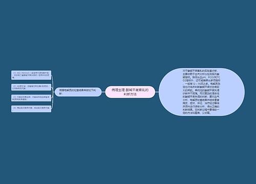 病理生理 酸碱平衡紊乱的判断方法