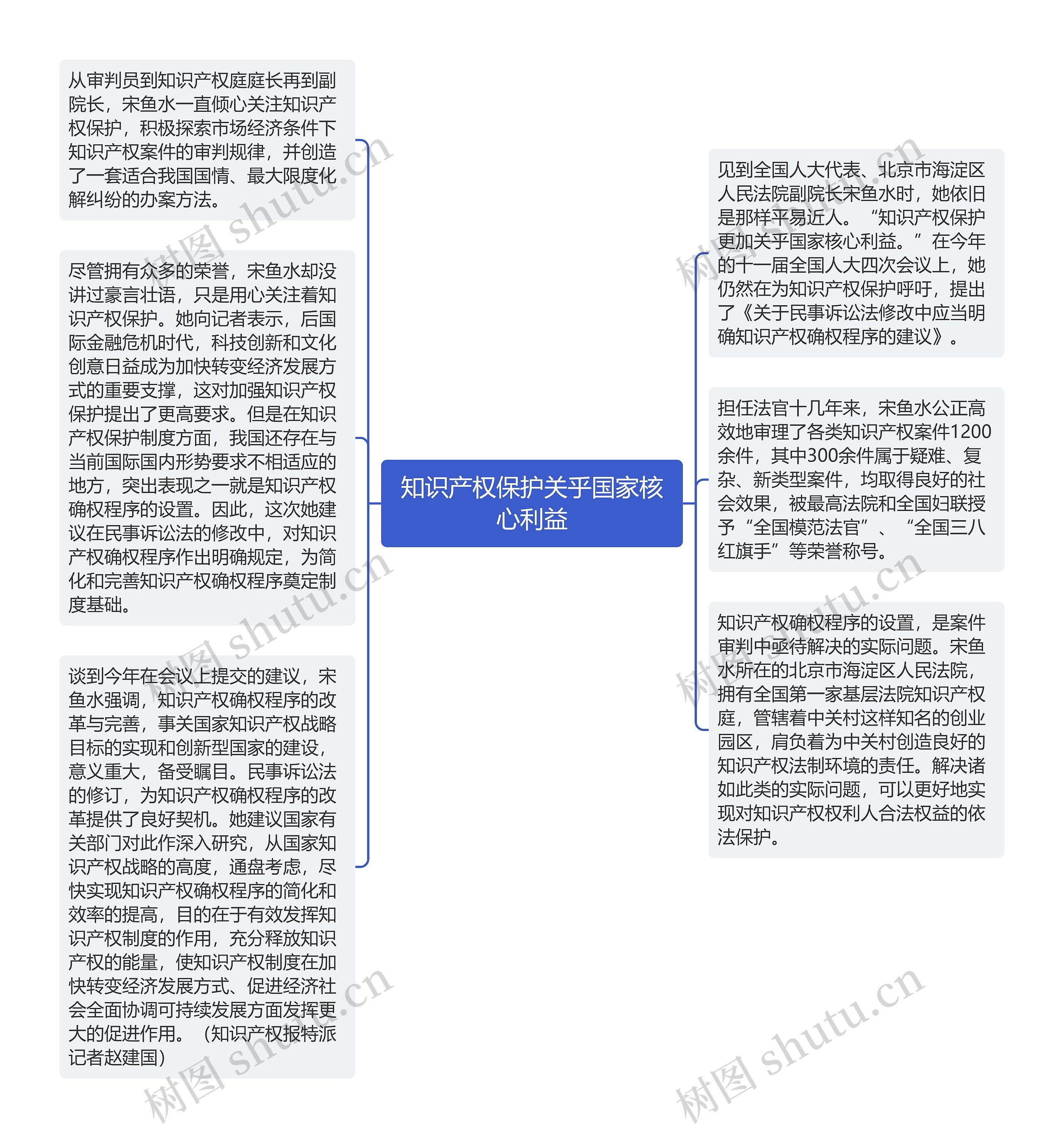 知识产权保护关乎国家核心利益思维导图