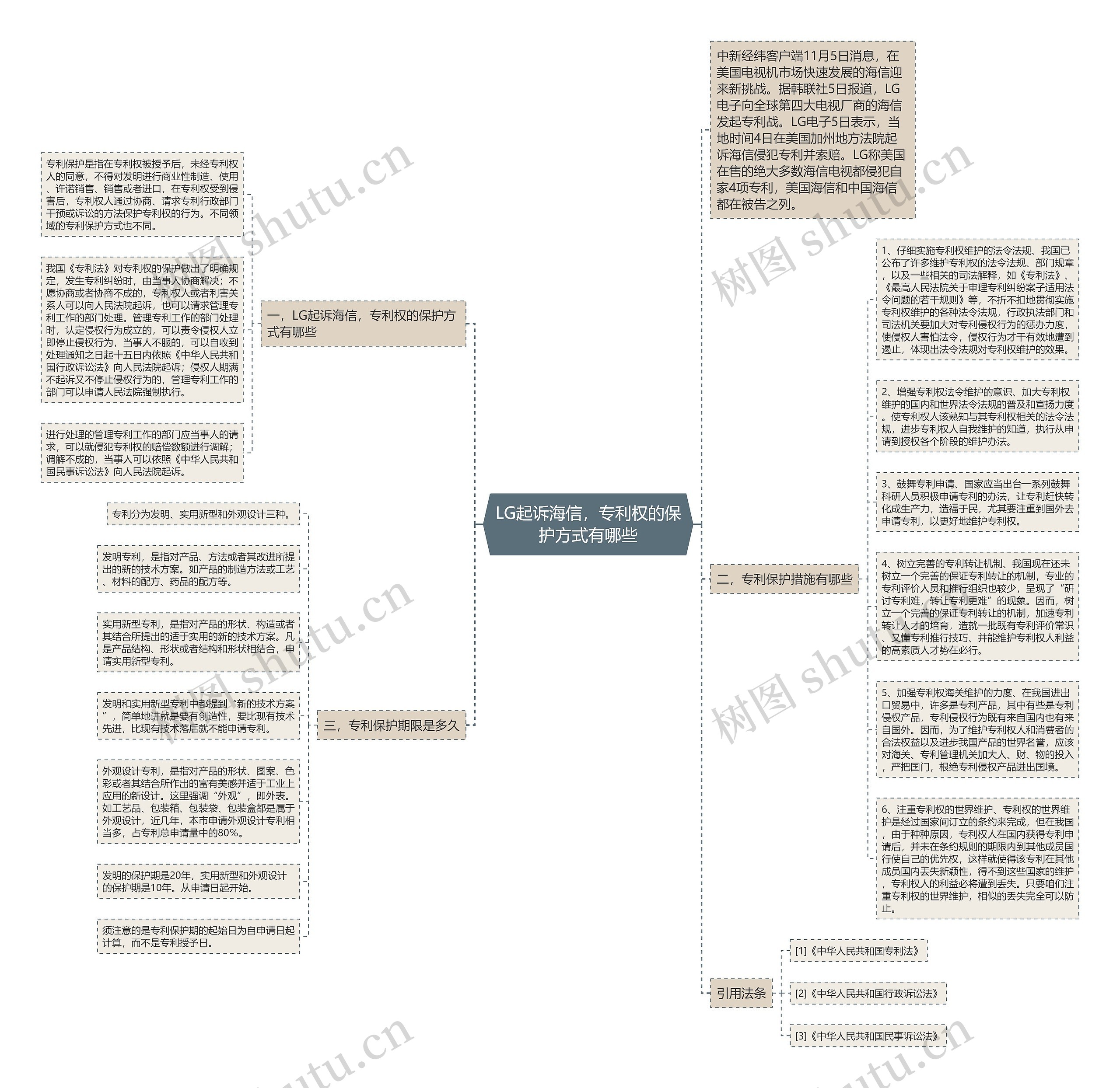 LG起诉海信，专利权的保护方式有哪些思维导图