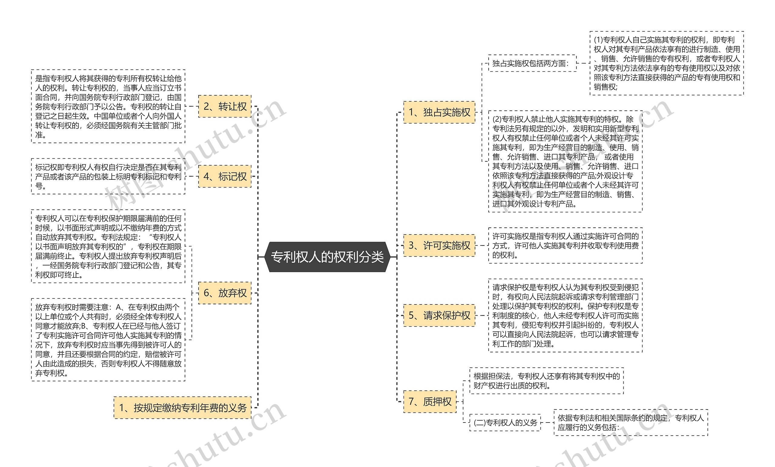 专利权人的权利分类