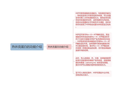 热休克蛋白的功能介绍