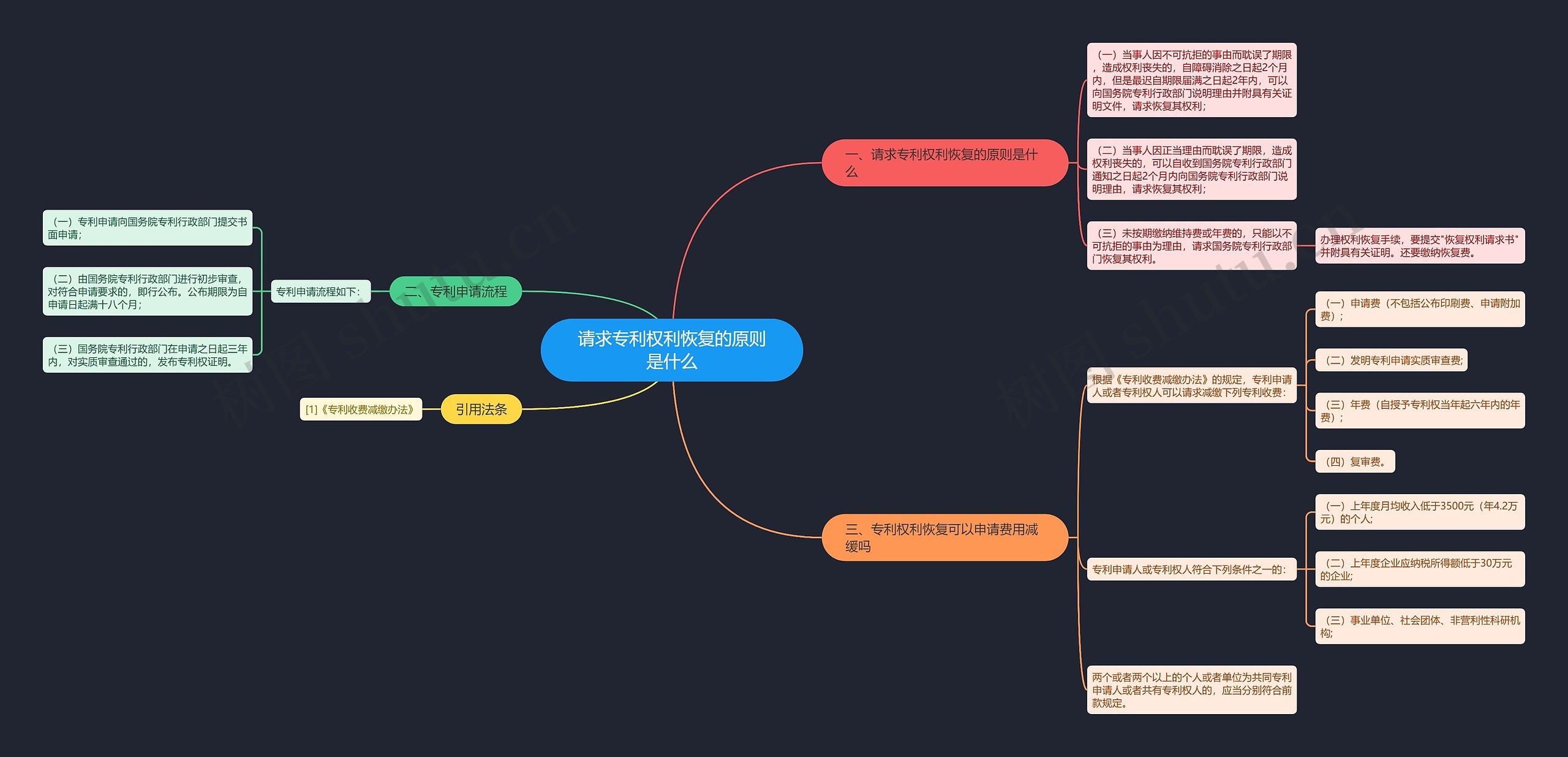 请求专利权利恢复的原则是什么思维导图