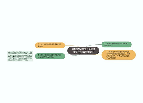 专利国际申请进入中国国家阶段手续如何补正?