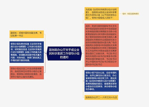 国务院办公厅关于成立全民科学素质工作领导小组的通知