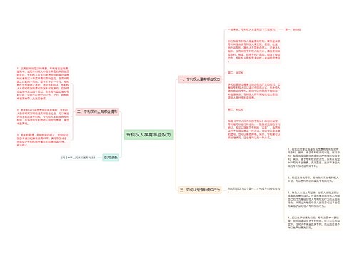 专利权人享有哪些权力