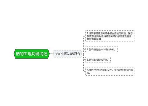 钠的生理功能简述