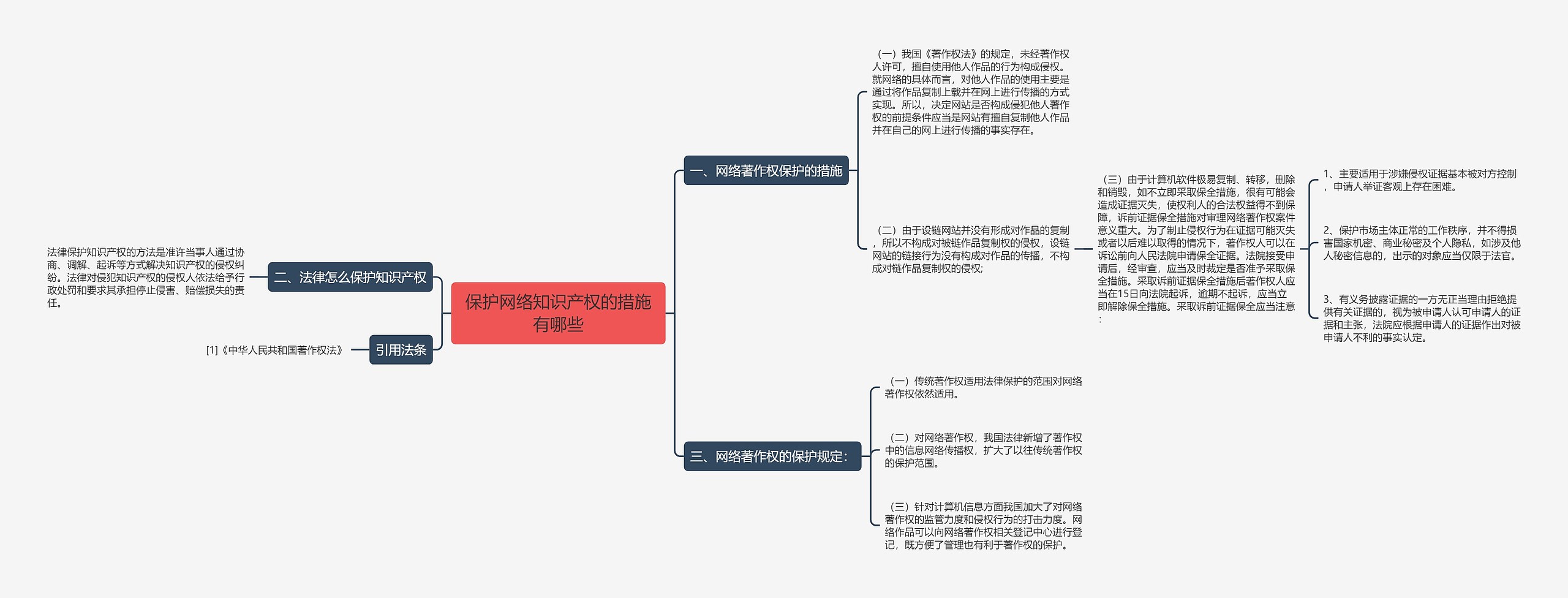 保护网络知识产权的措施有哪些思维导图