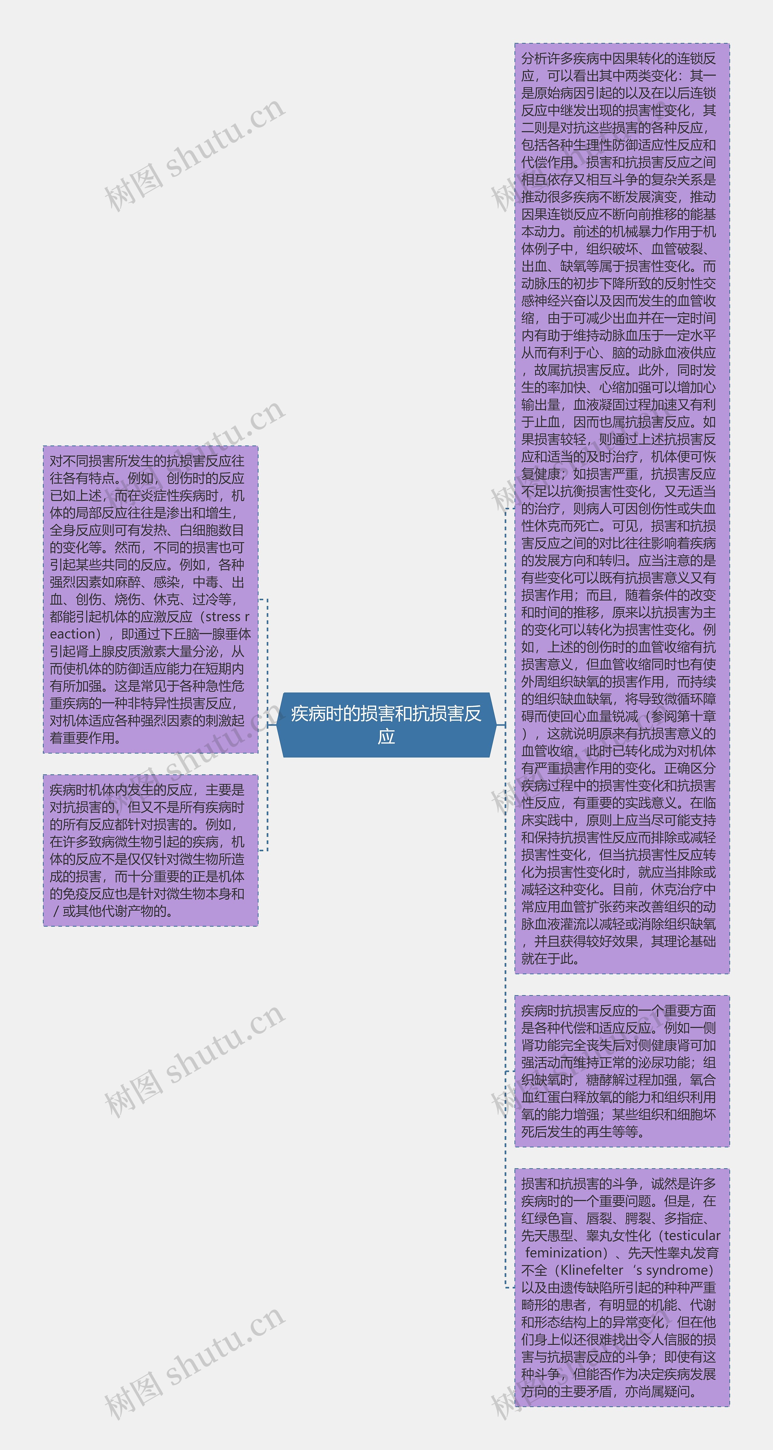 疾病时的损害和抗损害反应思维导图