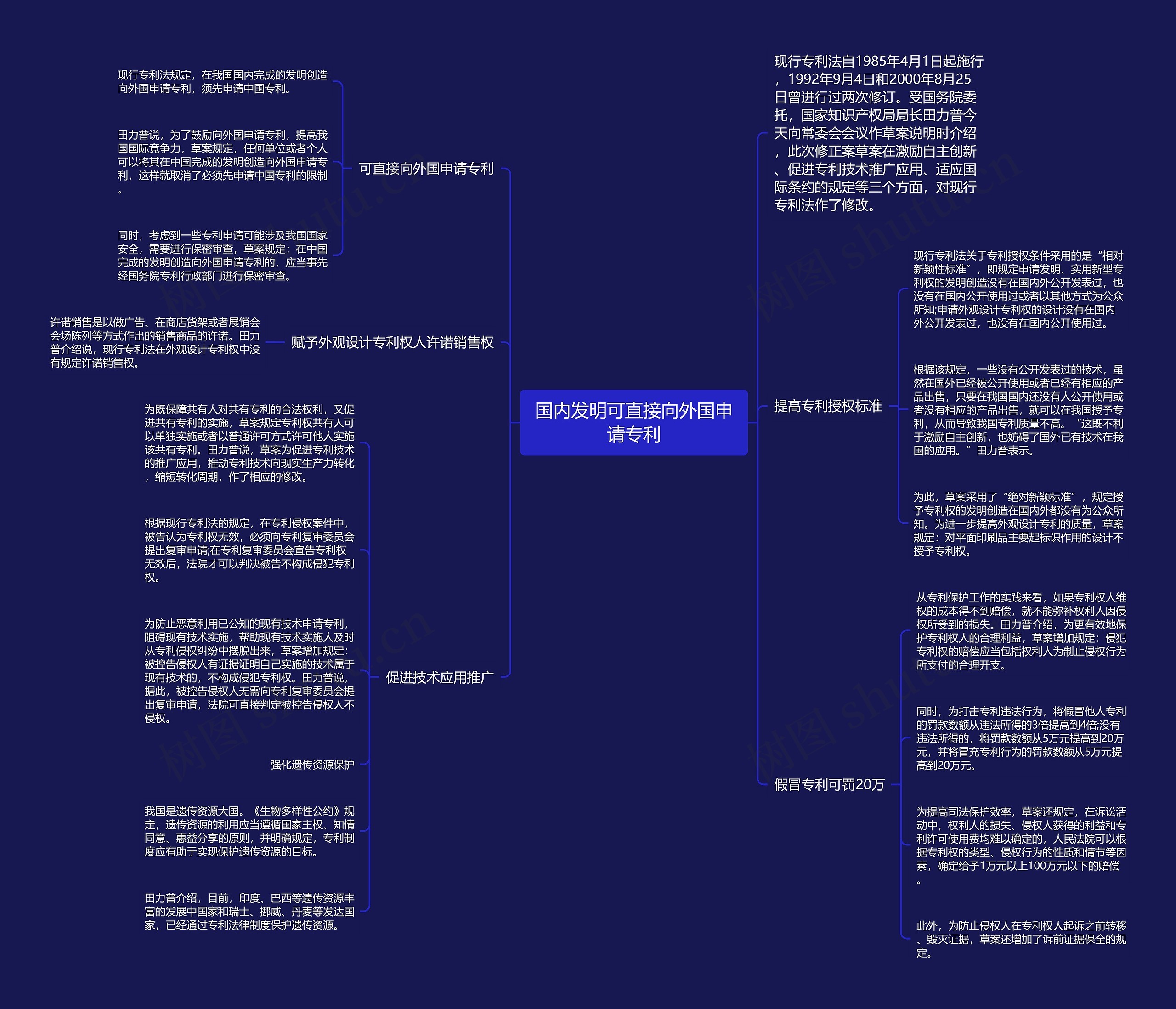 国内发明可直接向外国申请专利思维导图