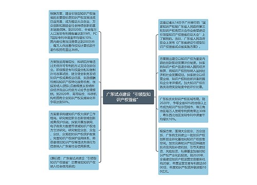 广东试点建设“引领型知识产权强省”