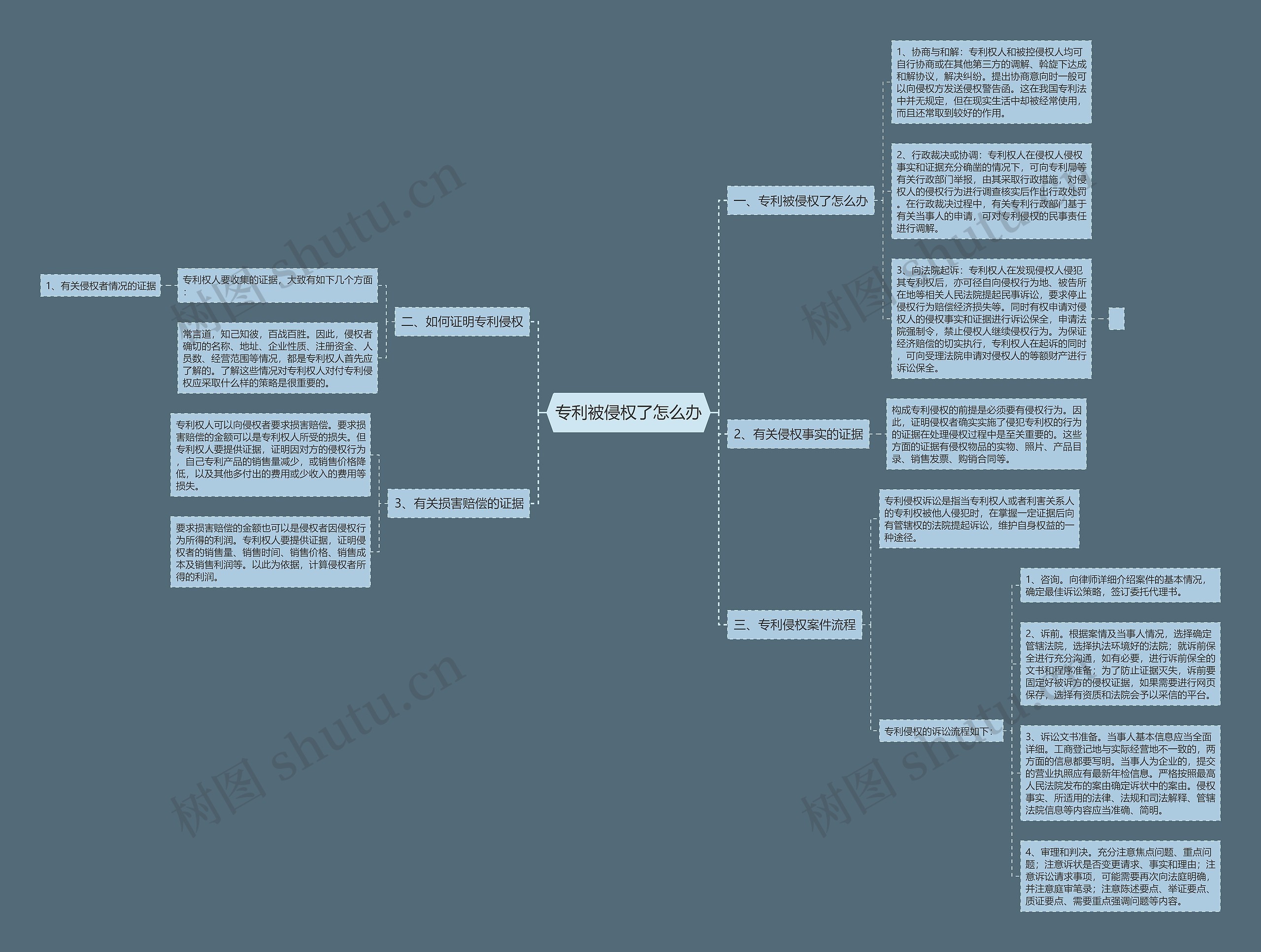 专利被侵权了怎么办思维导图