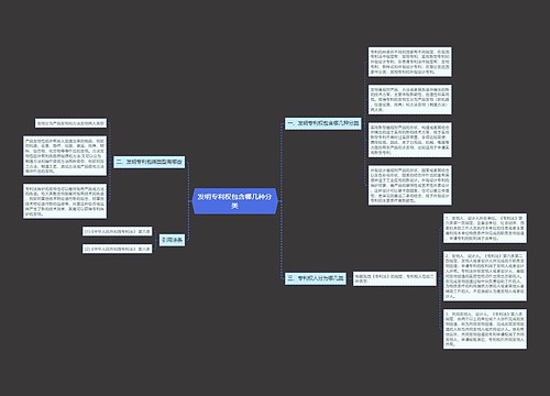 发明专利权包含哪几种分类