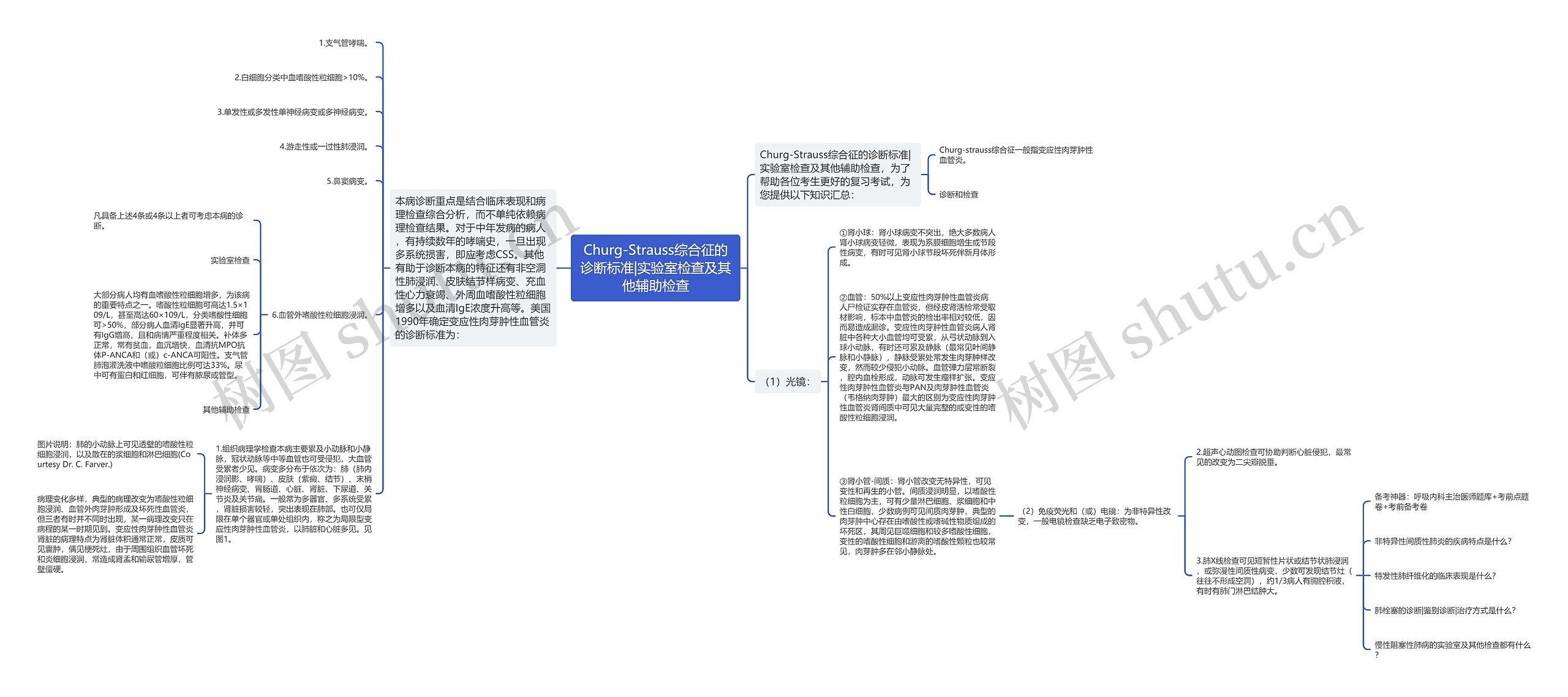 Churg-Strauss综合征的诊断标准|实验室检查及其他辅助检查