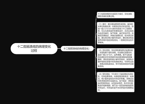 十二指肠溃疡的病理变化过程