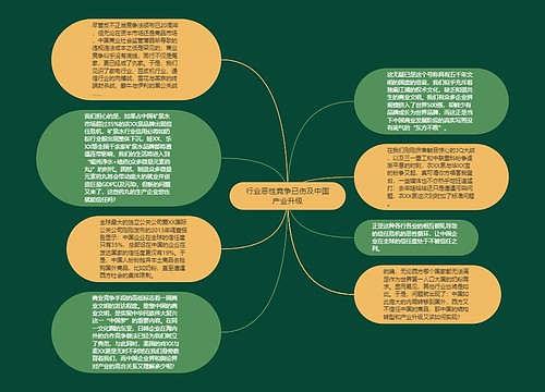 行业恶性竞争已伤及中国产业升级