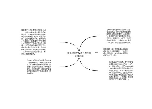 首单知识产权综合责任险花落苏州