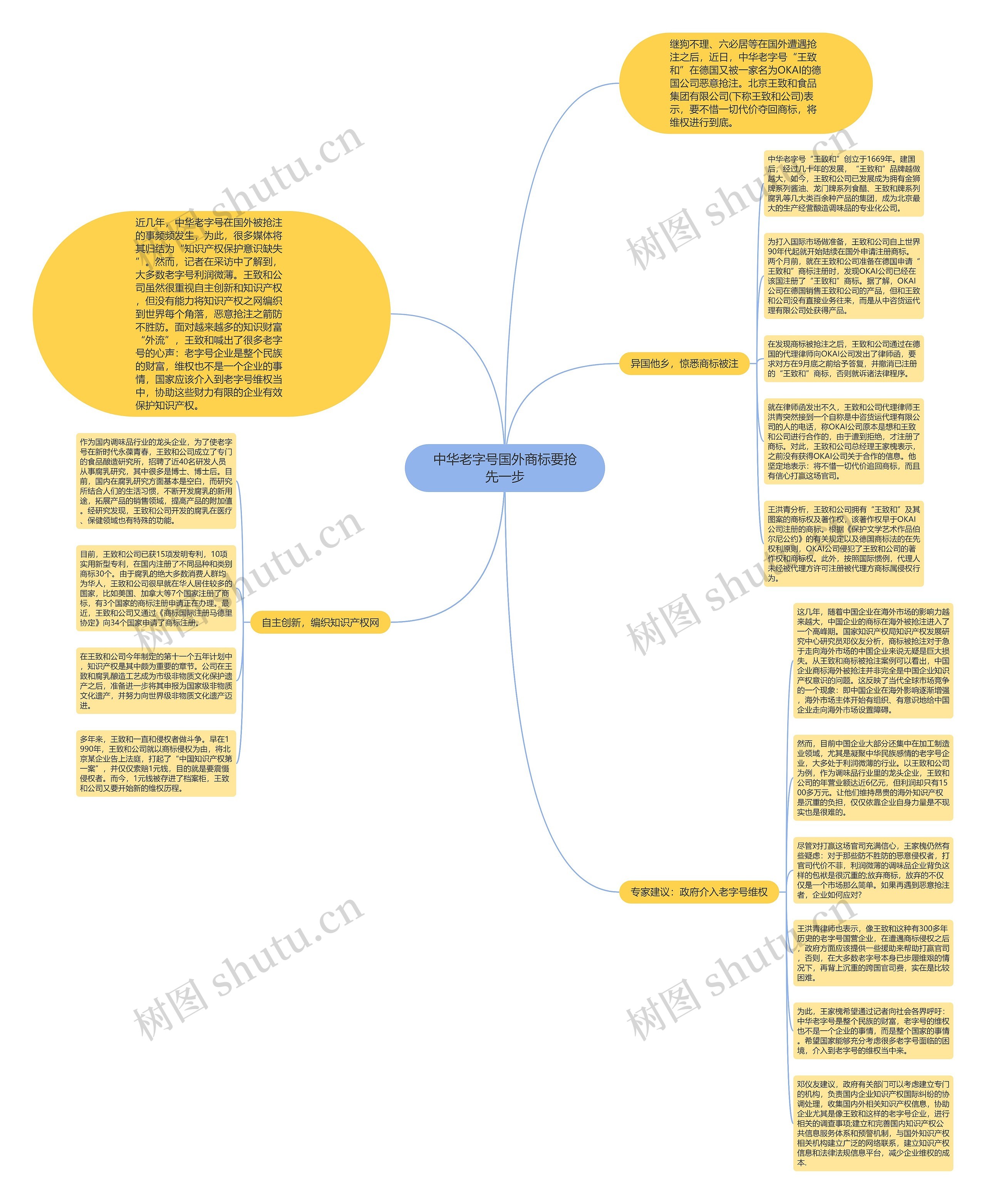 中华老字号国外商标要抢先一步思维导图