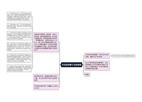 专利侵权哪个法院管辖