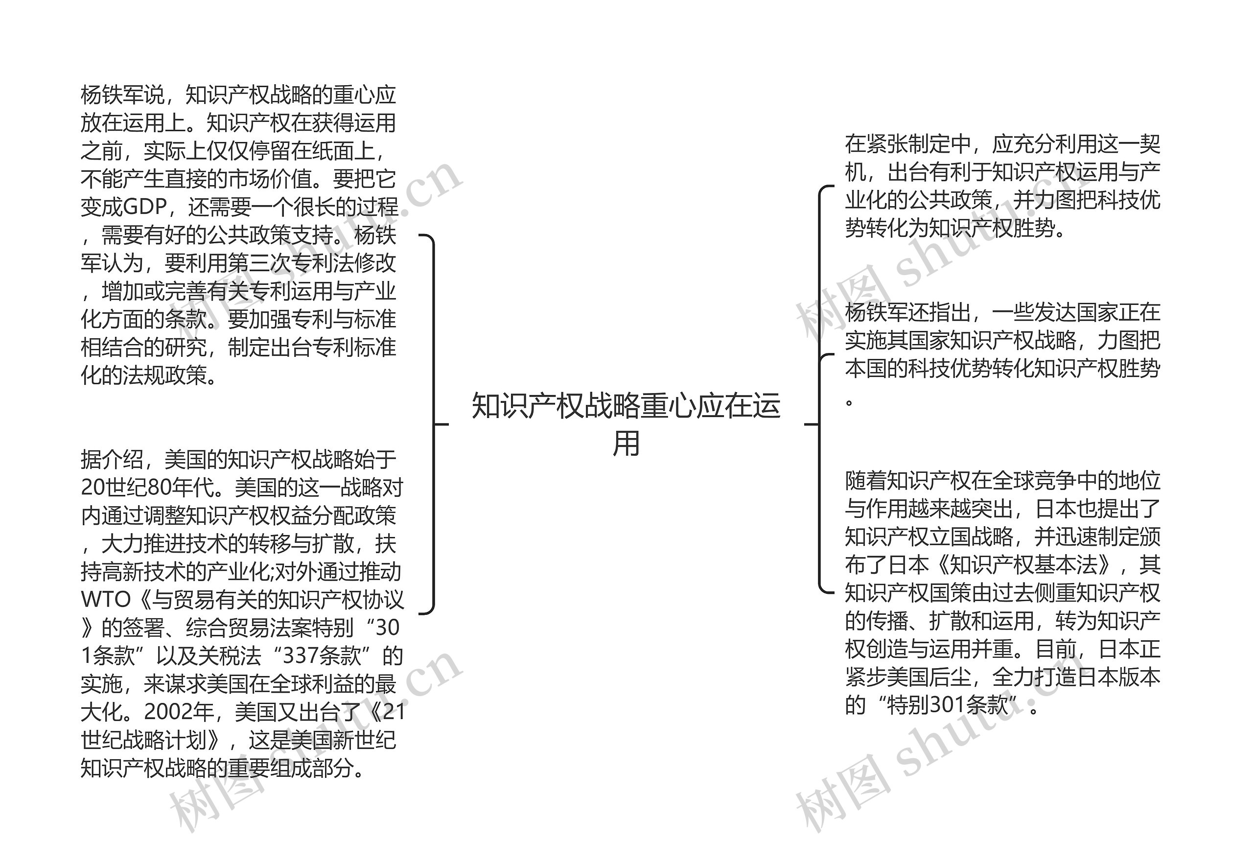 知识产权战略重心应在运用思维导图