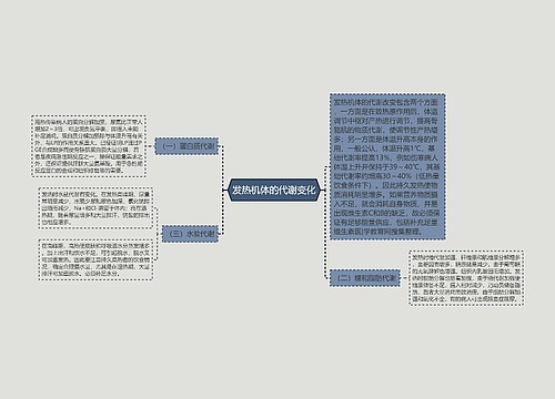 发热机体的代谢变化