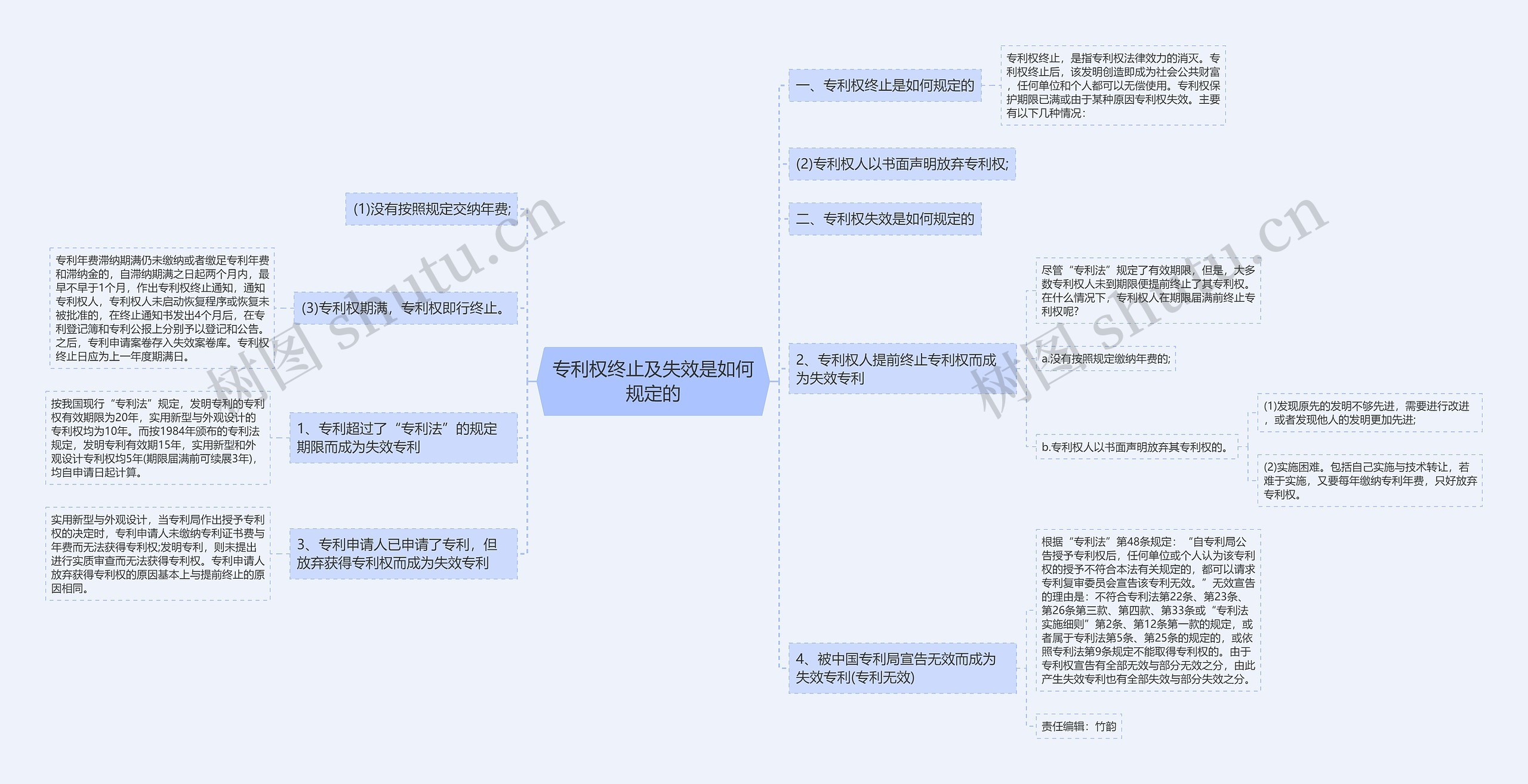 专利权终止及失效是如何规定的