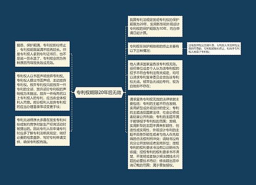 专利权期限20年后无效