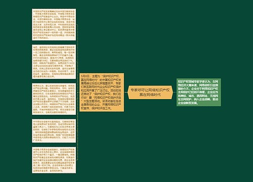 专家呼吁让网络知识产权赢在网络时代