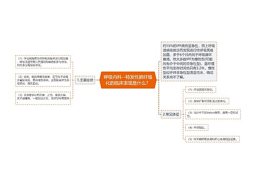 呼吸内科--特发性肺纤维化的临床表现是什么？