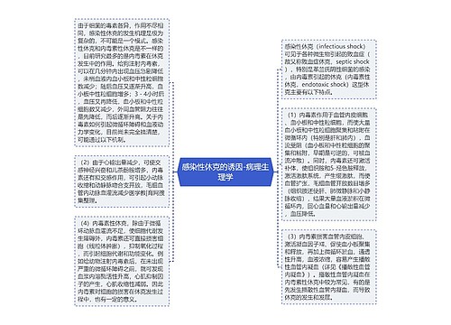 感染性休克的诱因-病理生理学