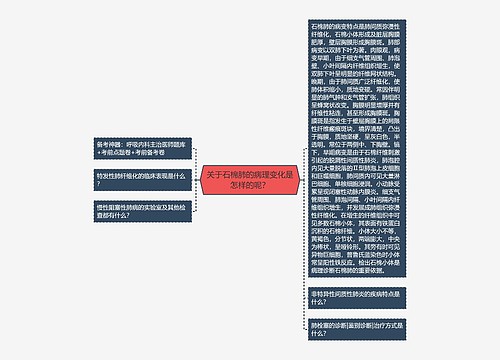 关于石棉肺的病理变化是怎样的呢？