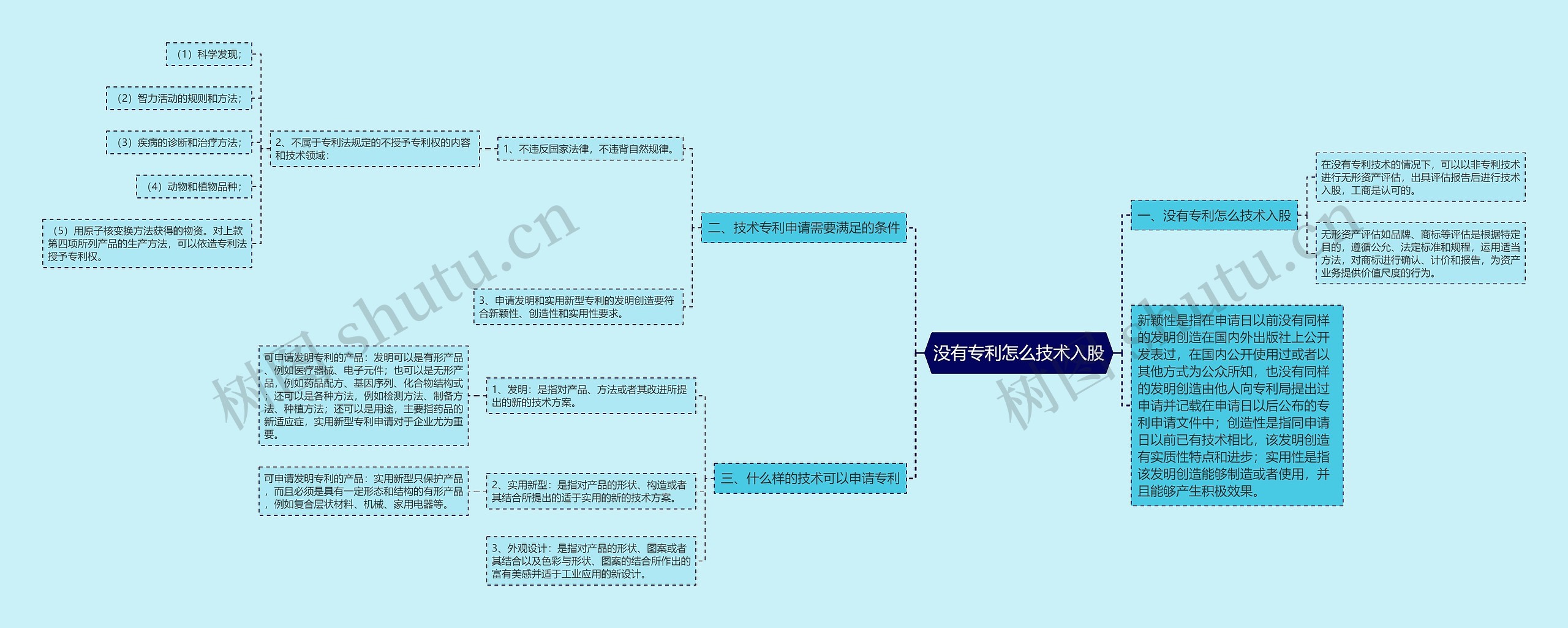 没有专利怎么技术入股思维导图