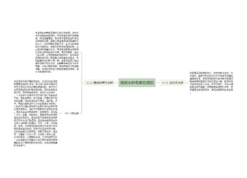 局部水肿有哪些原因