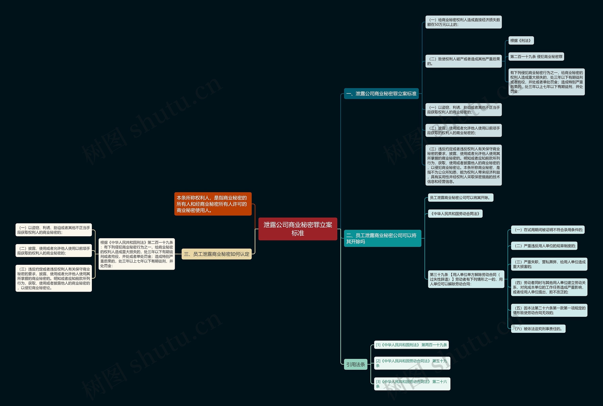 泄露公司商业秘密罪立案标准思维导图