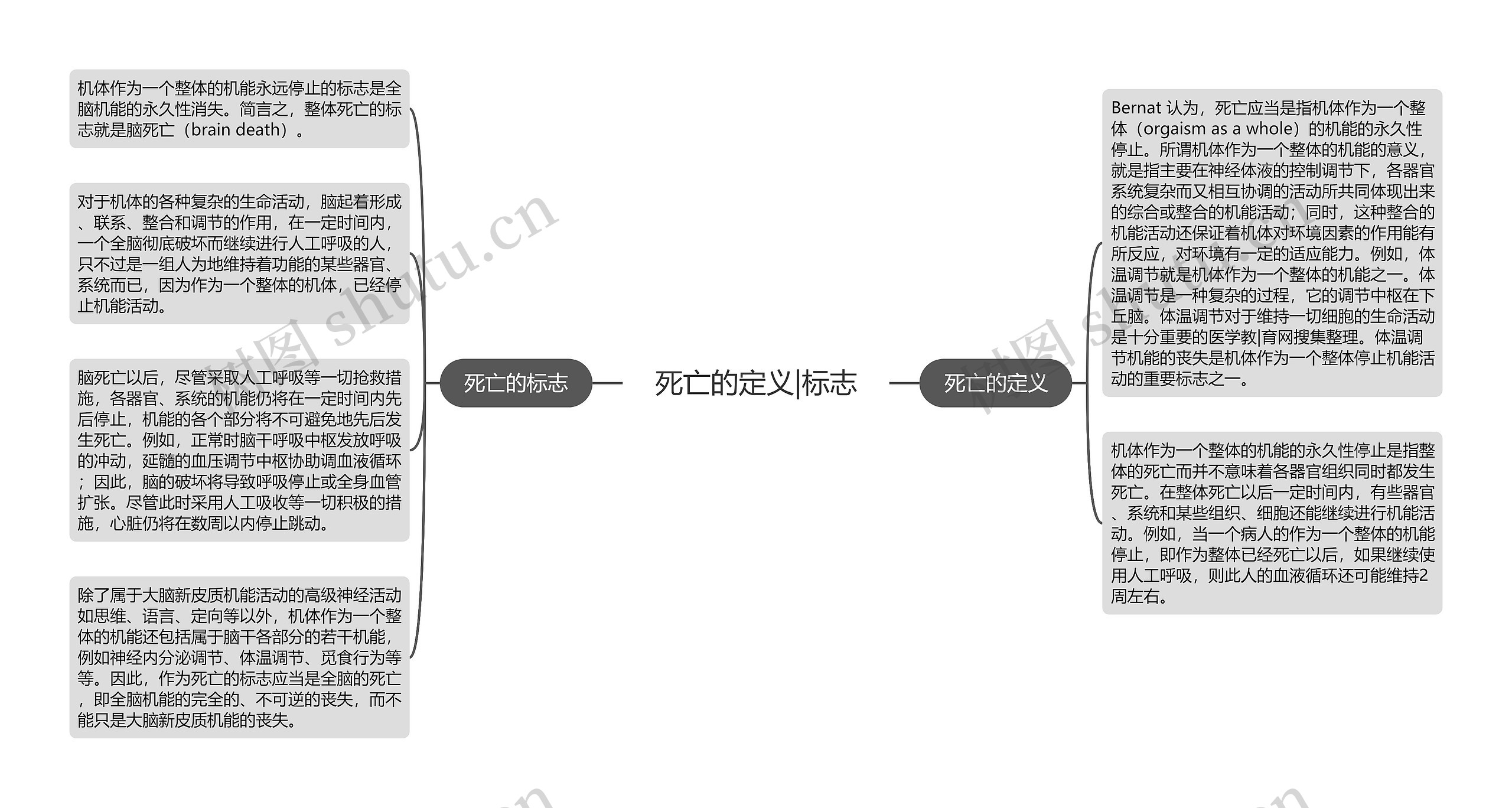 死亡的定义|标志思维导图