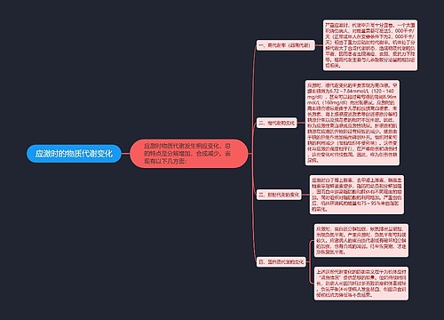 应激时的物质代谢变化