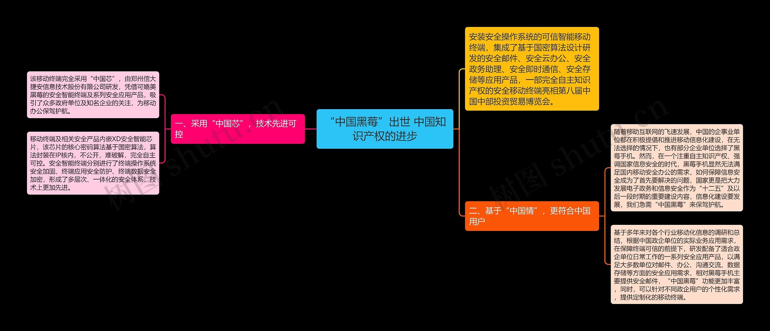 “中国黑莓”出世 中国知识产权的进步思维导图