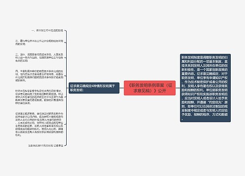 《职务发明条例草案（征求意见稿）》公开