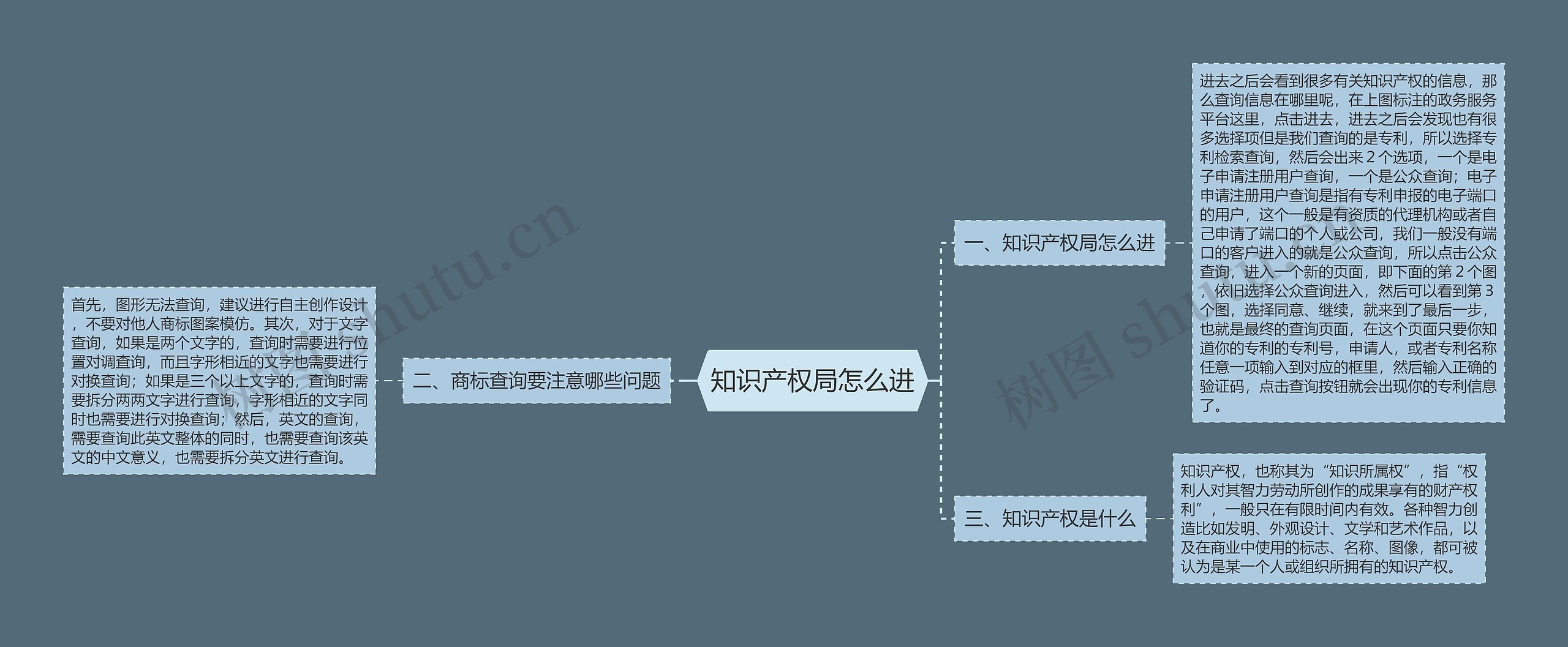 知识产权局怎么进思维导图