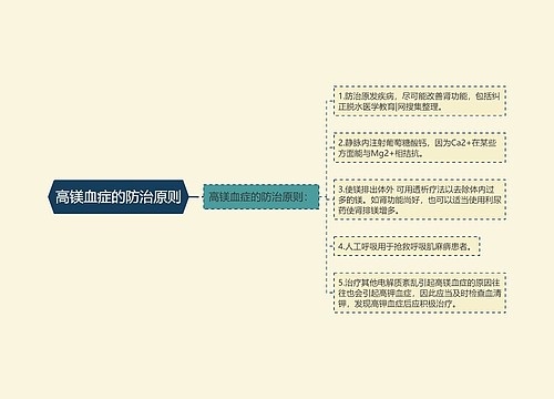 高镁血症的防治原则