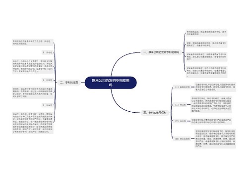 原来公司的发明专利能用吗