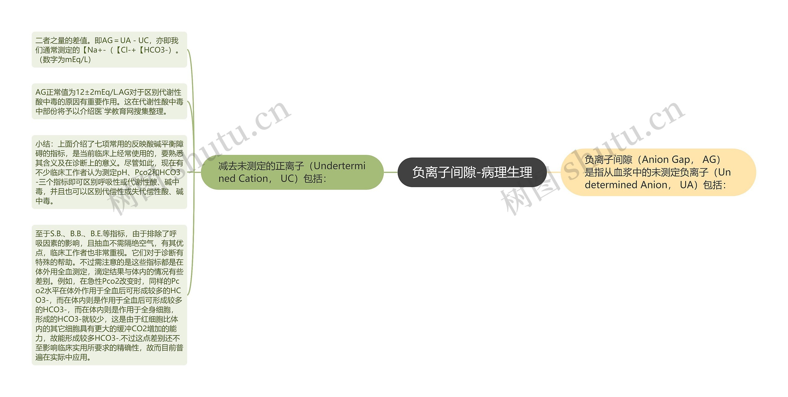 负离子间隙-病理生理思维导图