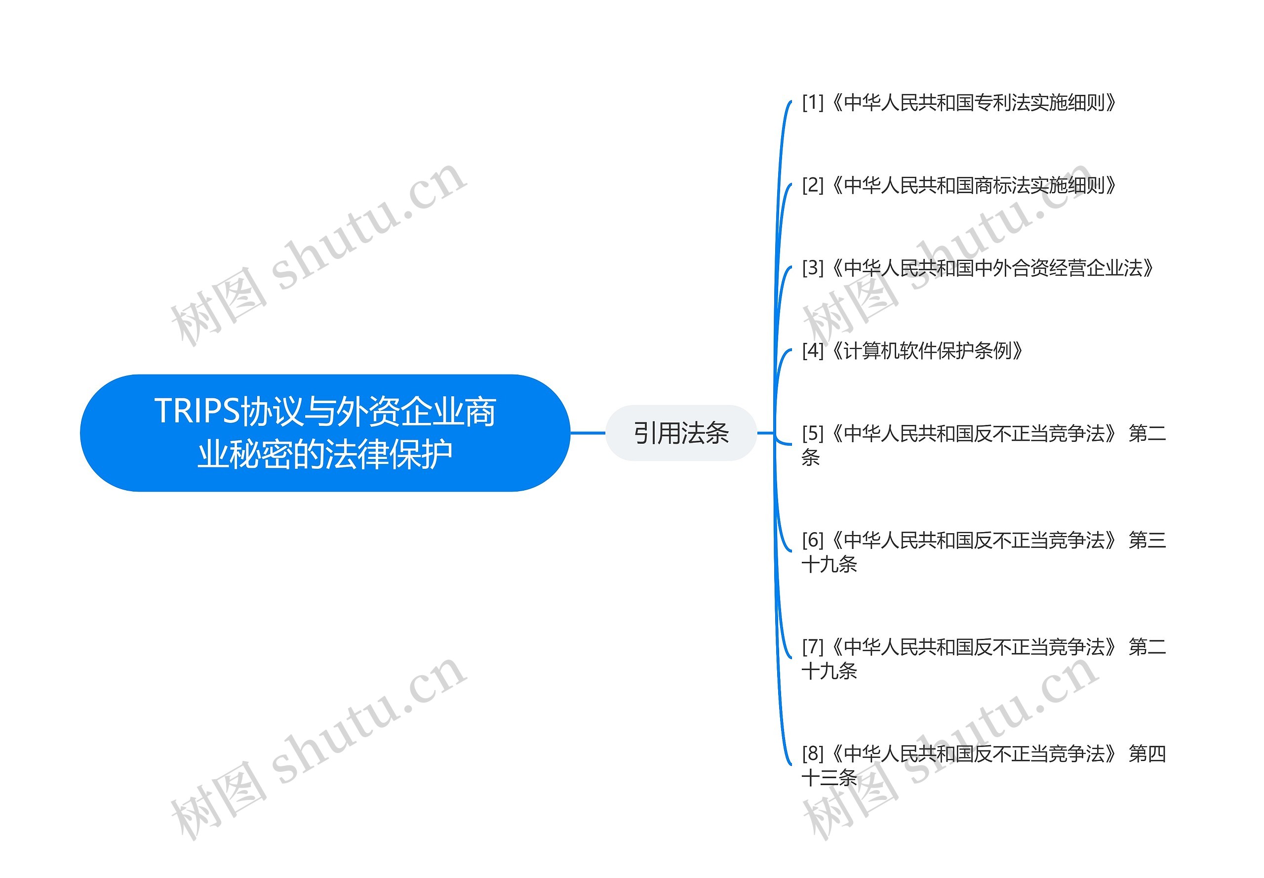 TRIPS协议与外资企业商业秘密的法律保护思维导图