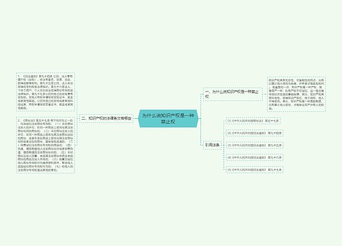 为什么说知识产权是一种禁止权